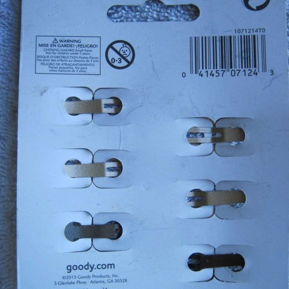 6 Goody Colour Collection Glittery Painted Metal Snap Hair Clips Blonde Brunette - Picture 11 of 16